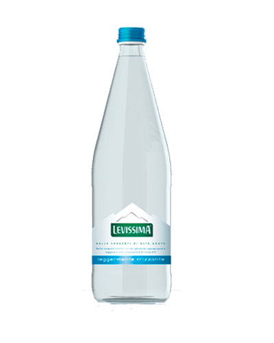 Gaverina Acqua Leggermente Frizzante - 12 Bottiglie di Vetro da 1 Litro -  Giommy Bevande